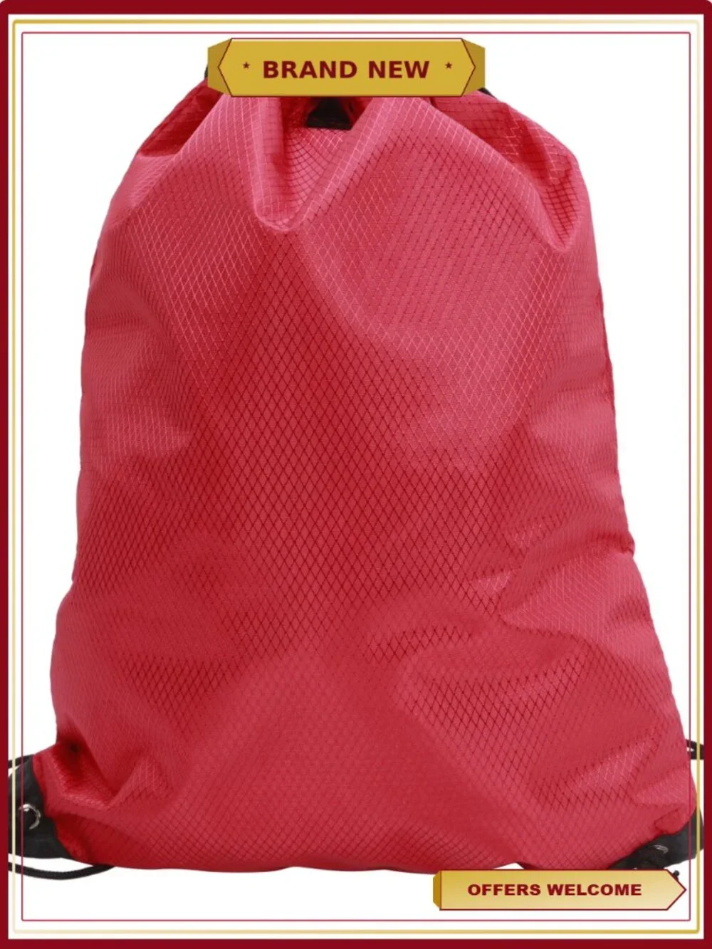 Unisex Adult Fitness Gym Cinch Sack Backpack - Durable Drawstring Bag
